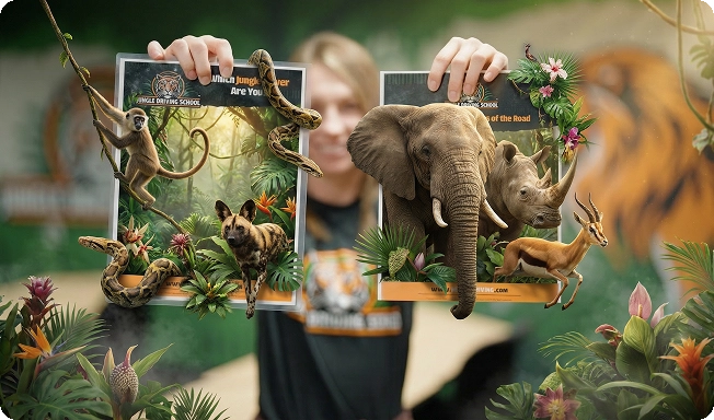 Jungle Driving School instructor and student in Hartland